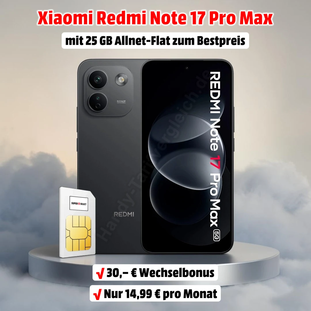 Xiaomi Redmi Note 17 Pro Max 5G mit Vertrag im Netz von o2